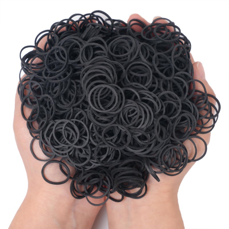 Foshine Rubber Bands Black Small Mini Elastic Band 1300Pcs rubber band For Office & Home Supplies Inside Diameter 0.63inch - Image 5